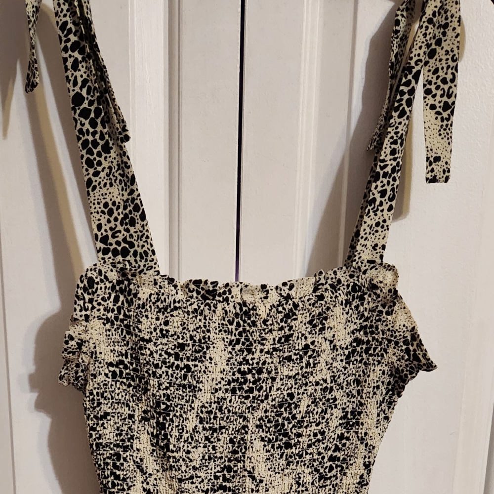 One love clothing snow leopard women’s dress midi length